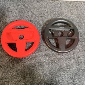 Orzly Racing Wheel Joy-Con Controller Grips Nintendo Switch Red Black Pair